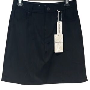 NWT Tommy Bahama Salina Sands Short Black Skirt Faux Suede Beach Vacation